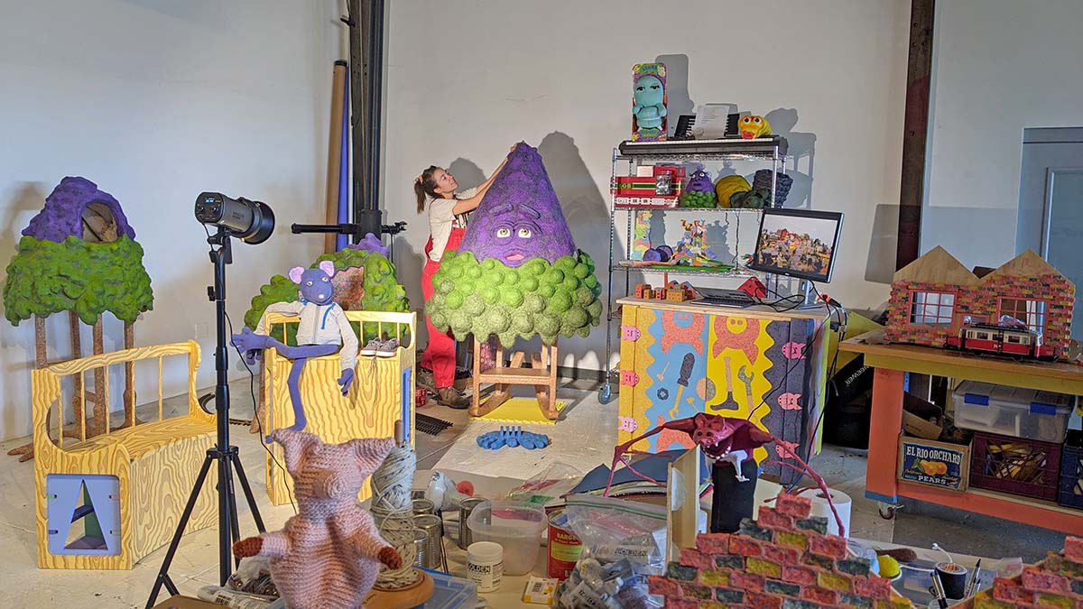 Isla Hansen in her studio.