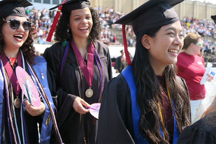 BXA students at the Spring 2019 Commencement ceremony