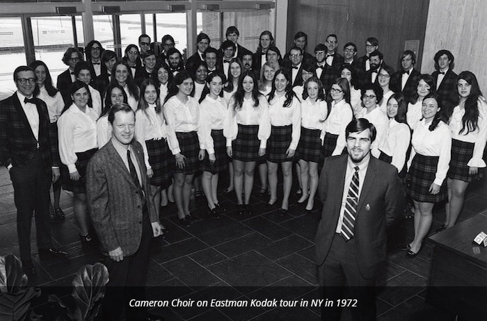 Cameron Choir in 1972