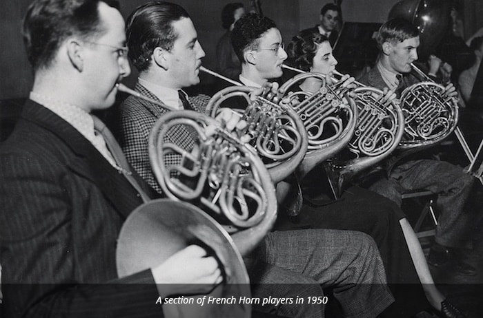 French horn players in 1950