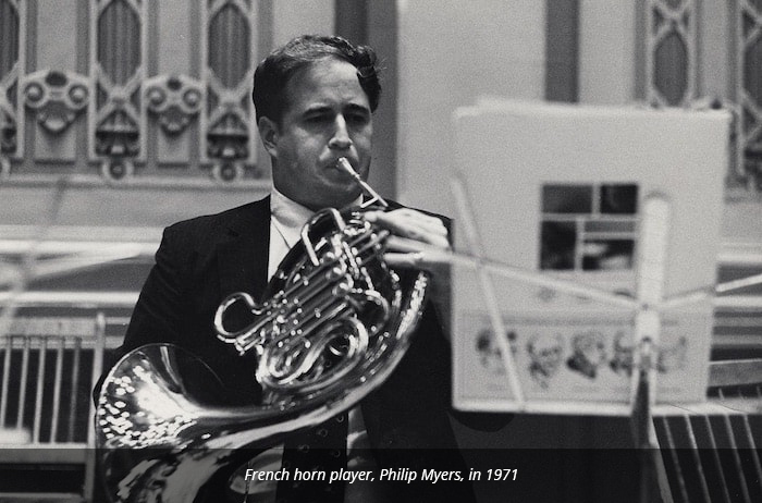 French horn player Phillip Meyers