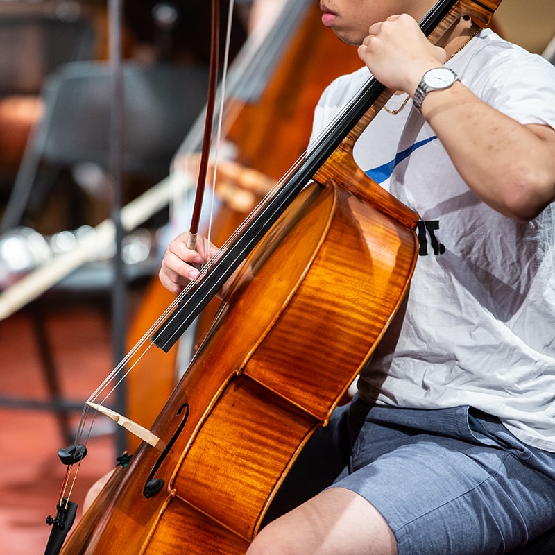 cello player in CMU Philharmonic