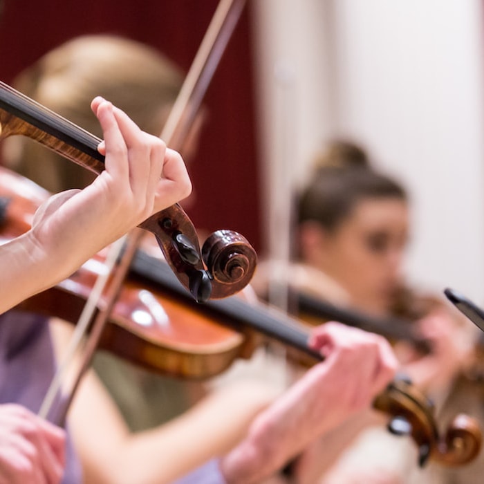 student violinists