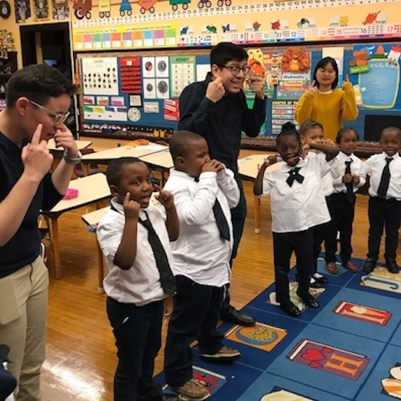 children in a classroom