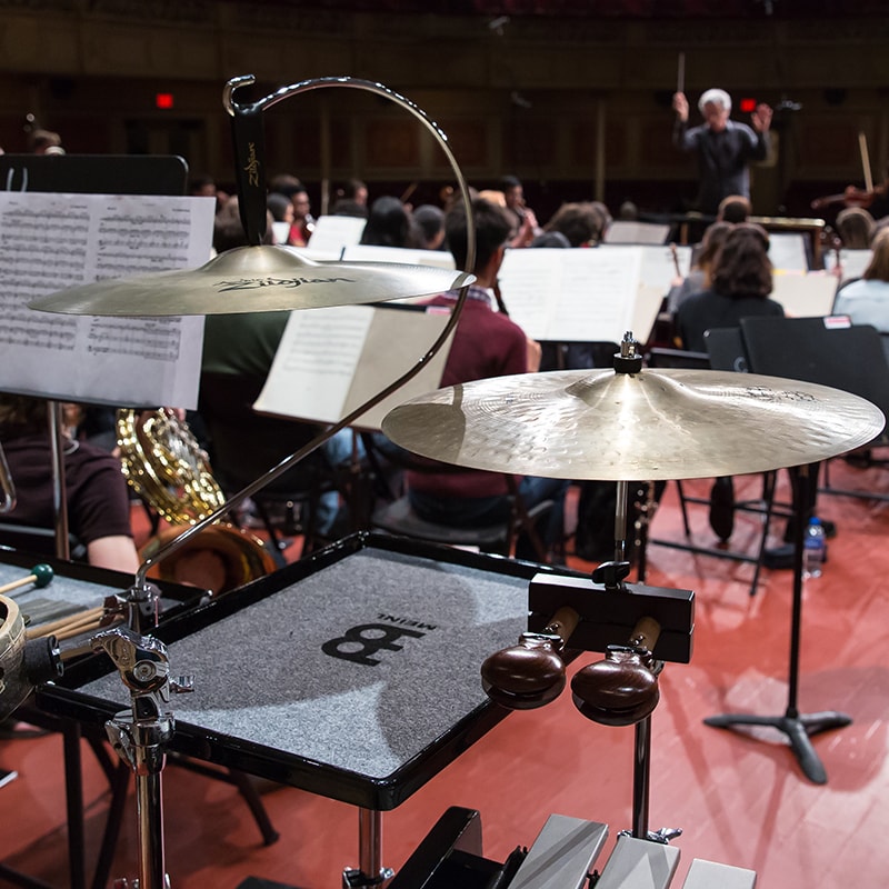 percussion section of CMU philharmonic