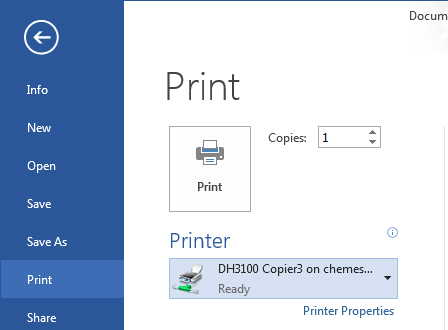 Print Dialog