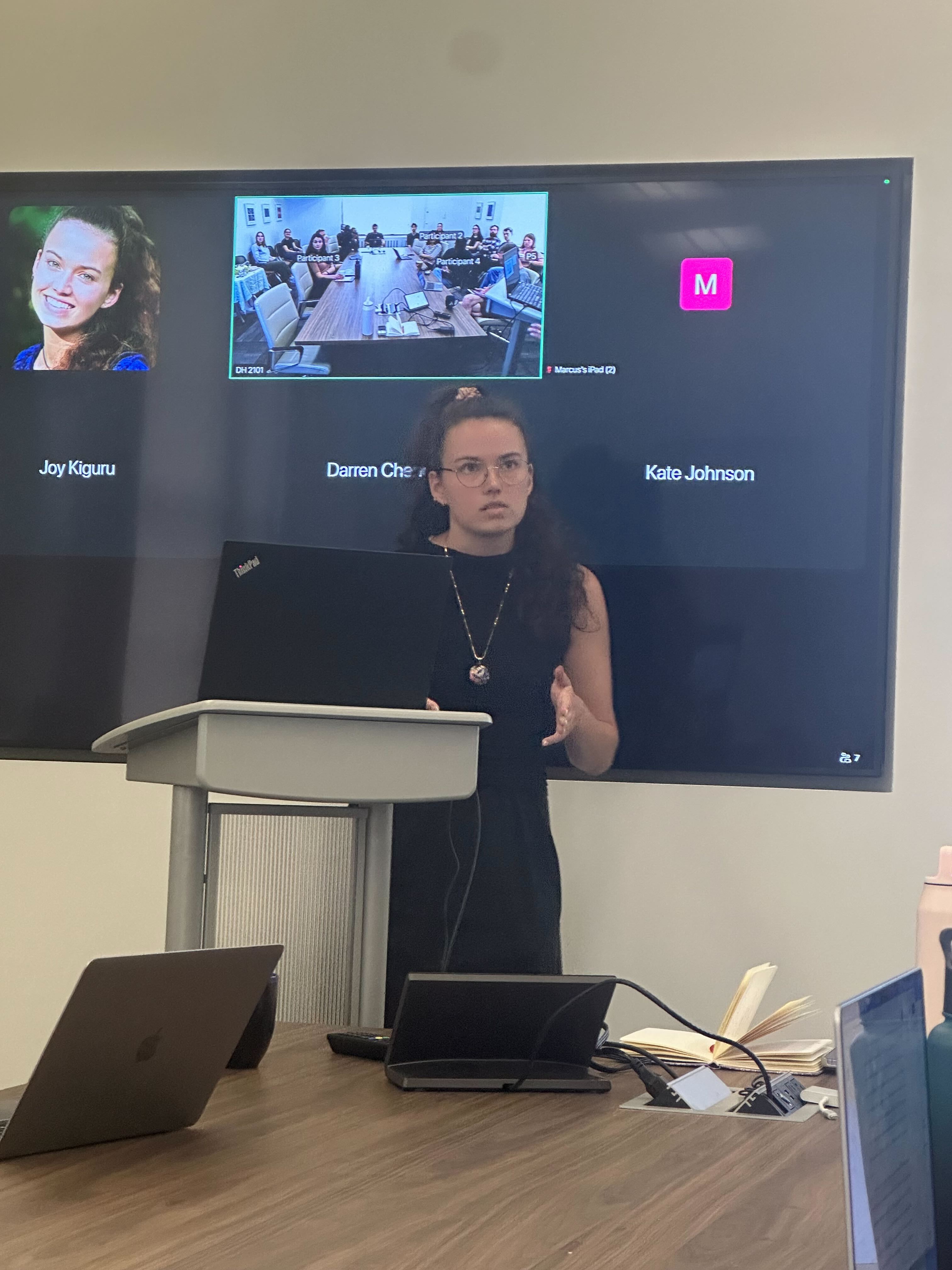 Christine at her defense