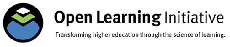 Open Learning Initiative icon. Text reads transforming higher education through the science of learning.