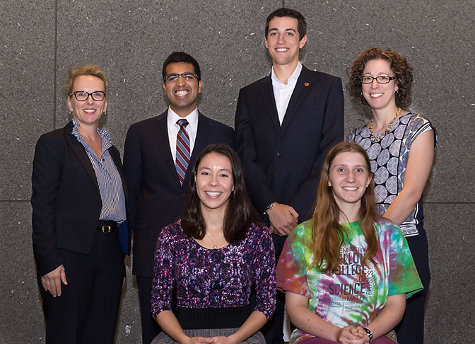 Photo of 2016 Andrew Carnegie Scholars with Dean Rebecca Doerge