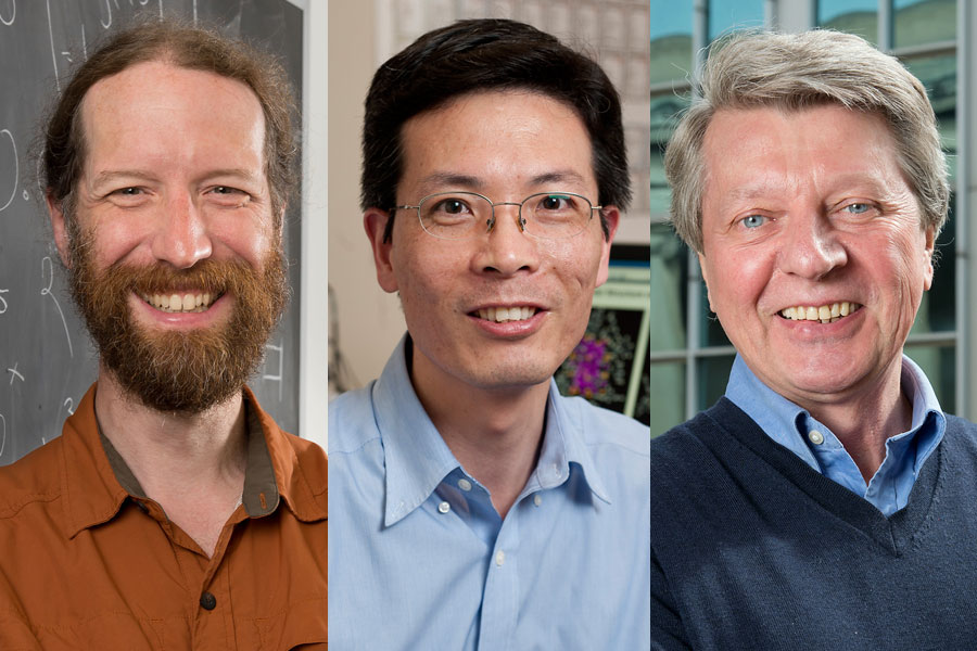 photo of Neil Donahue, Rongchao Jin, and Kris Matyjaszewski