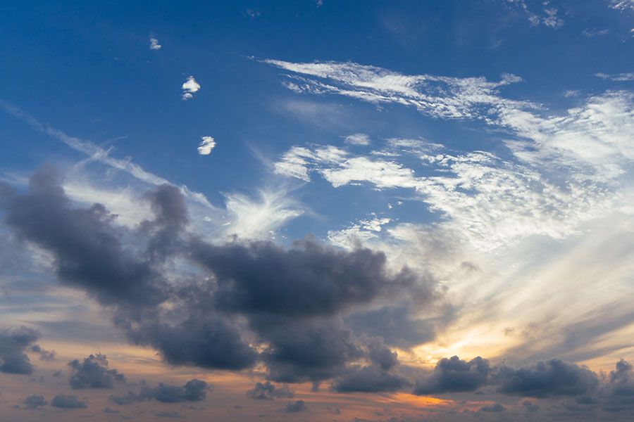 blue sky with white clouds