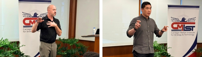 slideshow image- Prof. Cervas class with guest speaker Jonathan Lai