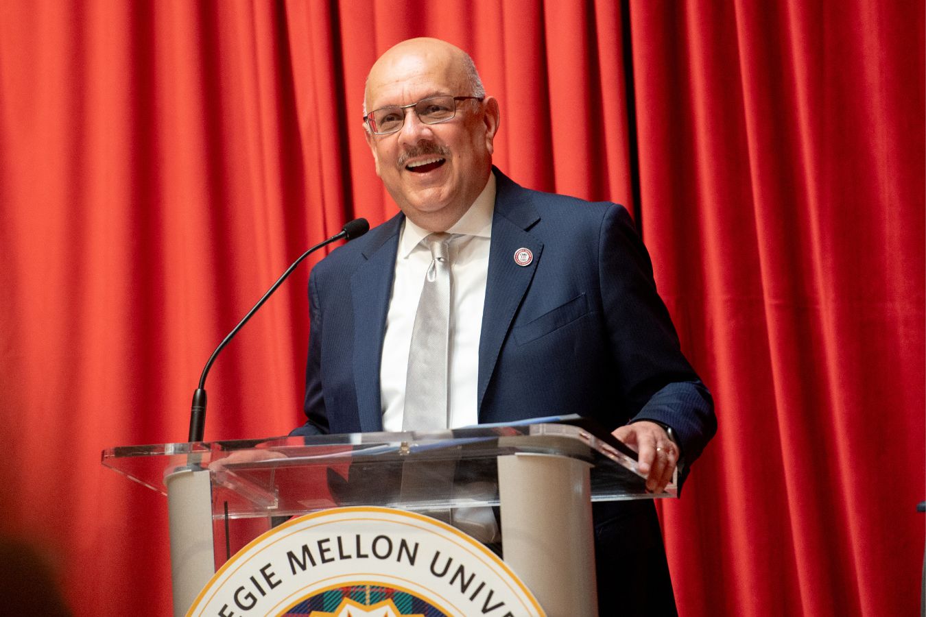 CMU President Farnam Jahanian offering opening remarks