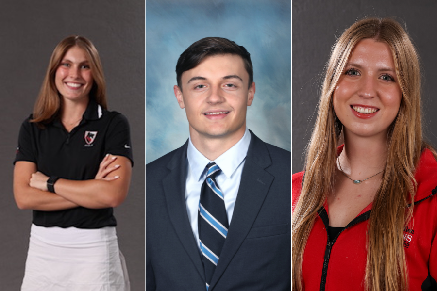 Left to right: Caroline Fixter, Nicholas Jones, and Emma Dreiman