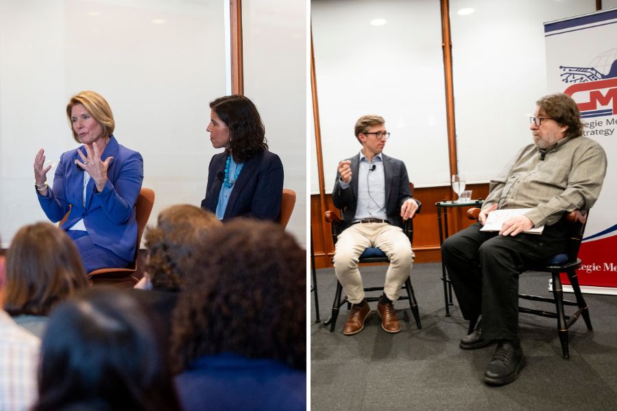 l to r: General (Ret.) Laura Richardson and Minister Paula Bogantes Zamora; Chris Miller and Professor Mark Kamlet