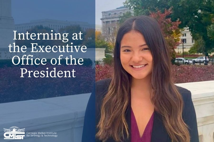 Keilani Barba in front of the White House