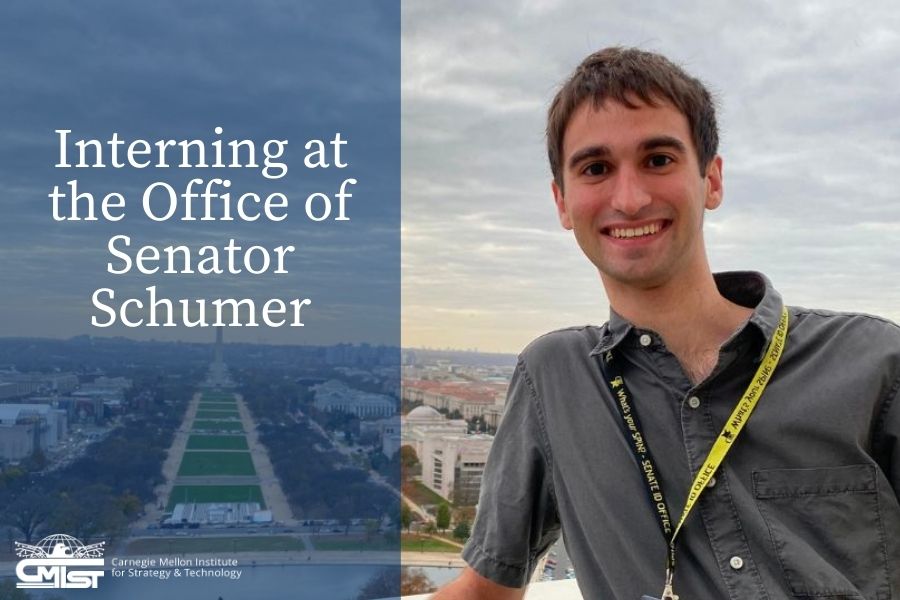 Oliver Bauer with a view from the top of the Capitol Dome