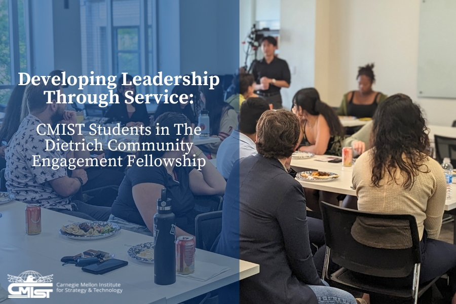 Dietrich Community Engagement Fellowship fellows participating in a fellowship capstone projects presentations.
