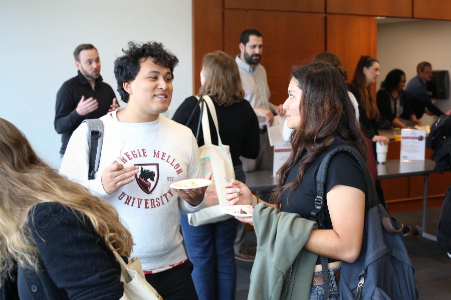 Students and faculty gather at Politics & Pie