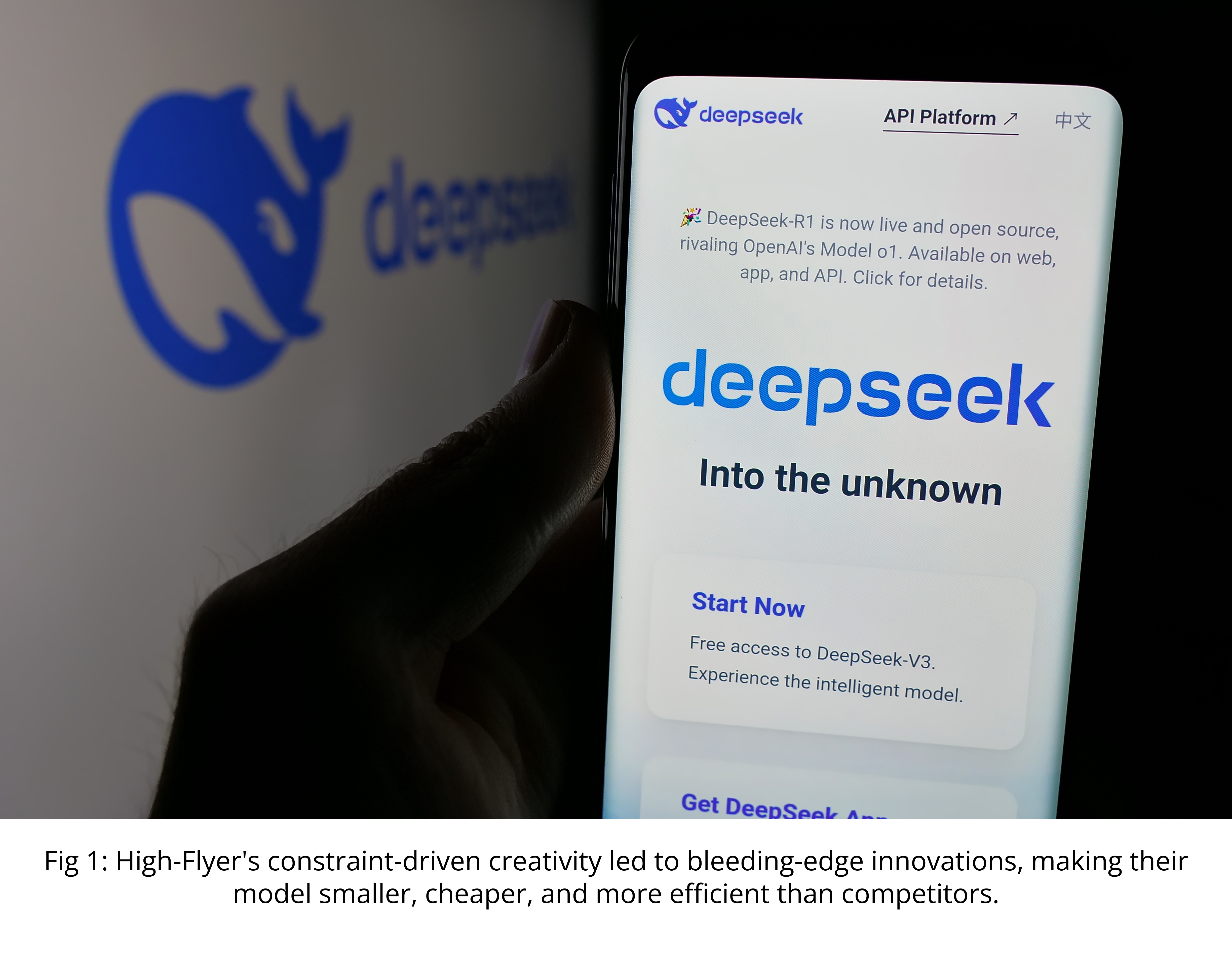 Fig 1: High-Flyer's constraint-driven creativity led to bleeding-edge innovations, making their model smaller, cheaper, and more efficient than competitors.