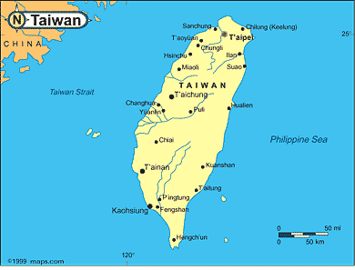 Map of Taiwan