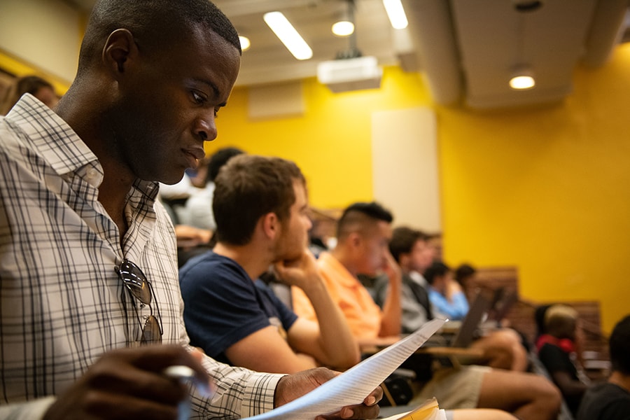 A photo of students in a class led by Dr. Danks