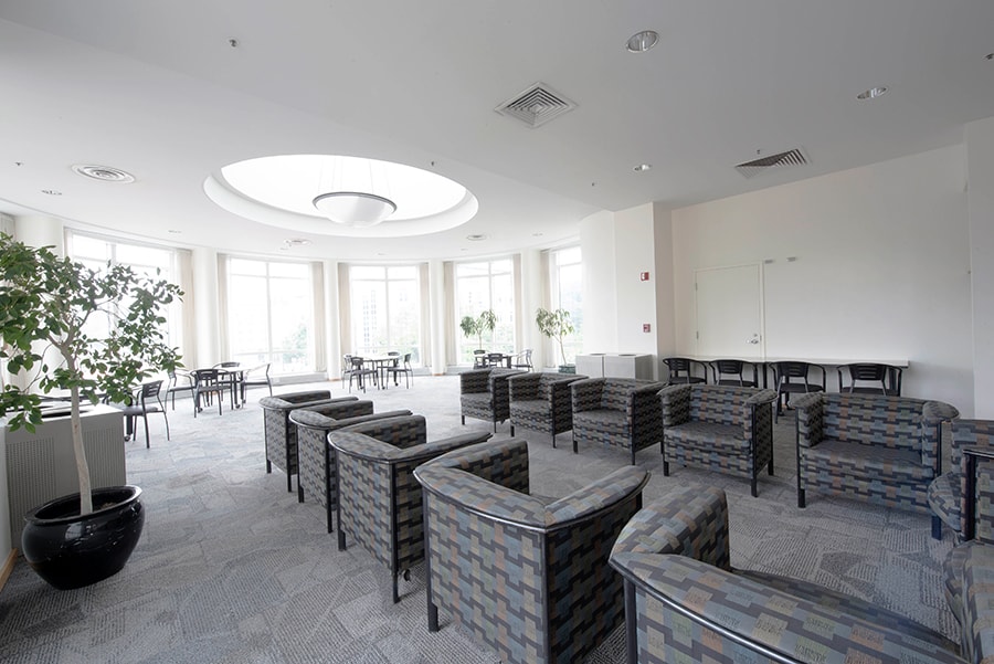 Photo of the Danforth Lounge from the entrance doors
