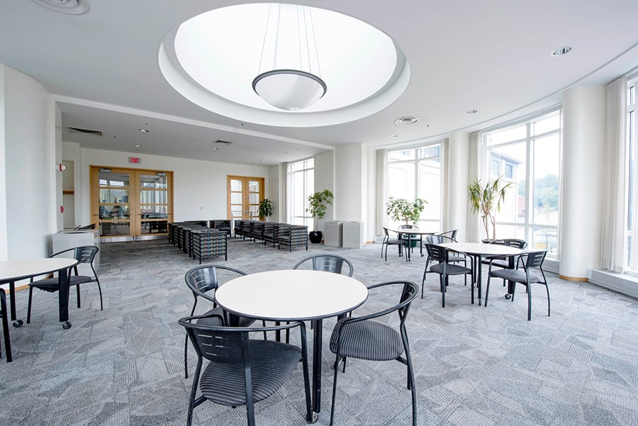 Photo of the Danforth Lounge from the windows facing the entrance