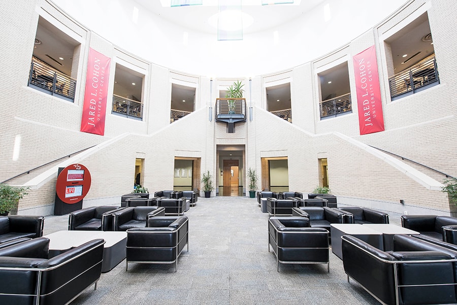 Photo of Kirr Commons from the main Cohon Center entrace