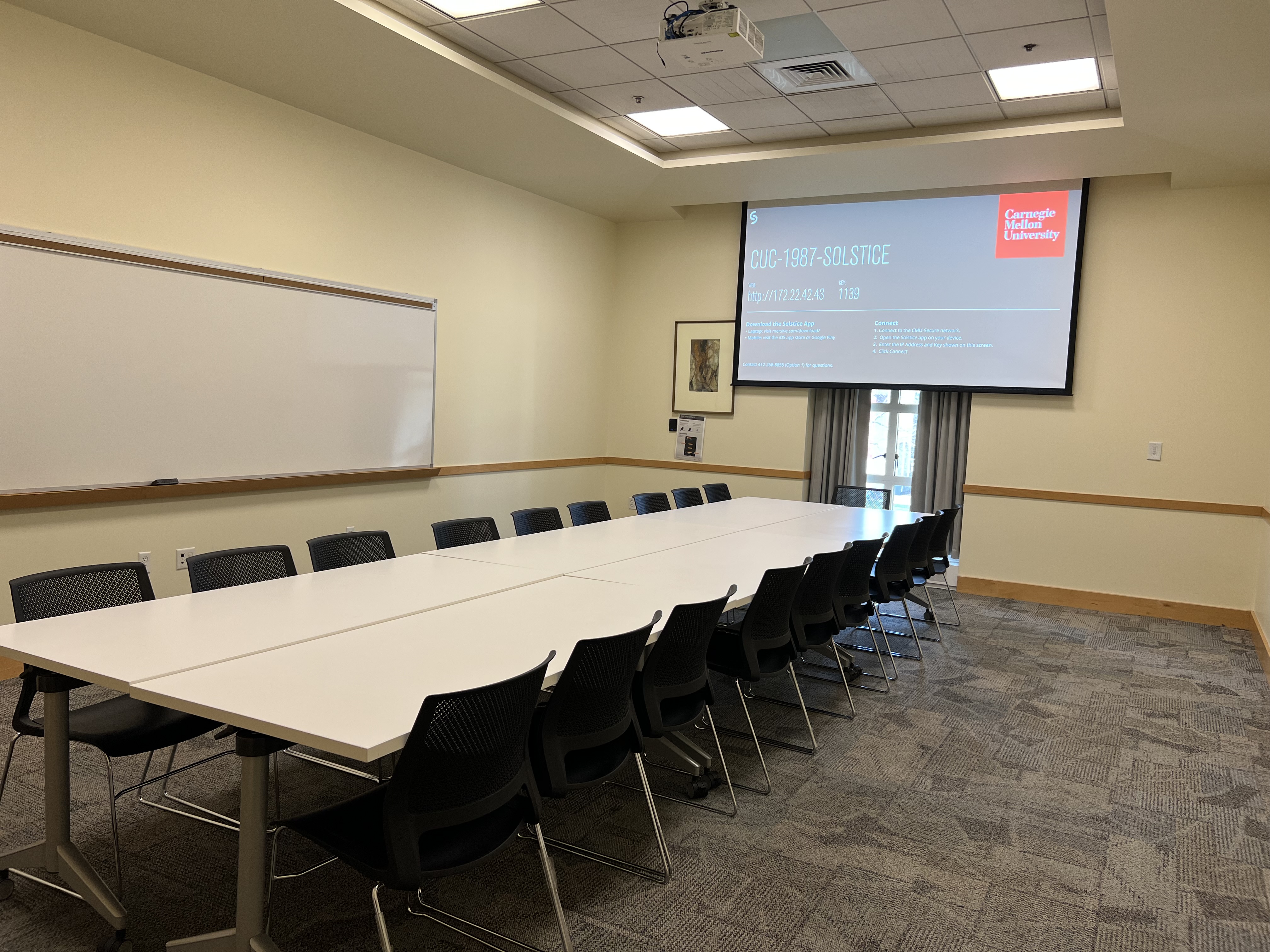 Photo of the Class of 1987 Room with a view toward the projection screen