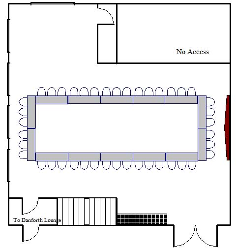 Danforth Conference Room Hollow Square Set Up