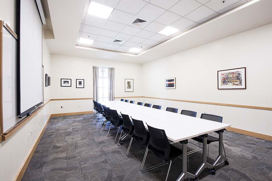 Photo of the Dowd Room from corner facing the window