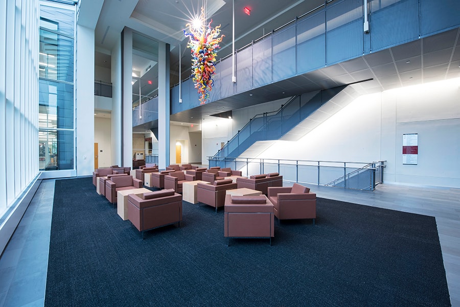 Photo of Lee Lobby with a view from the main entrance