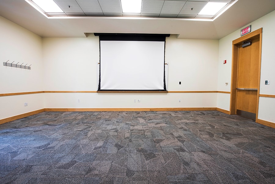 Photo of Wright Room with view of the projection screen