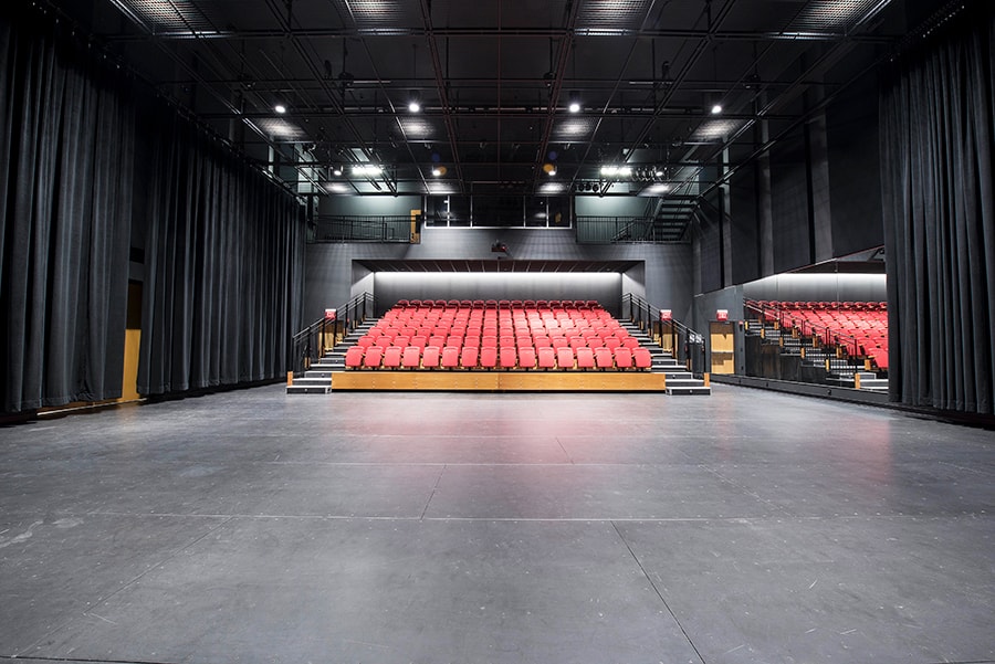 Photo of the Studio Theater with a view facing the seating area