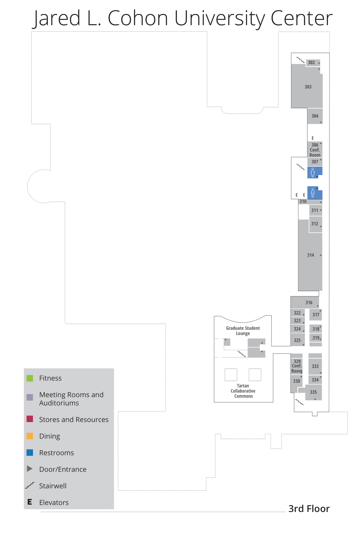Illustration of the Cohon University Center's Third Floor