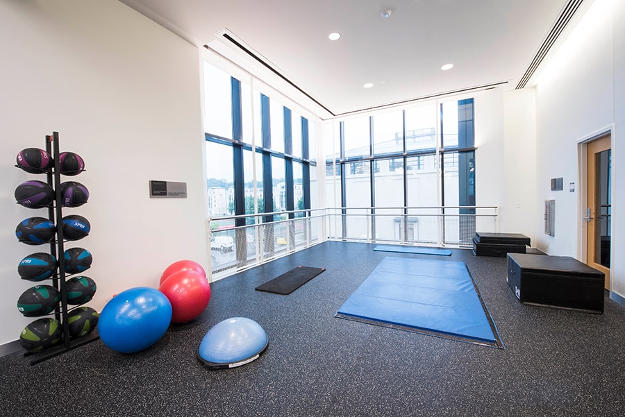 Photo of Fitness Center featuring mats, yoga balls and medicine balls