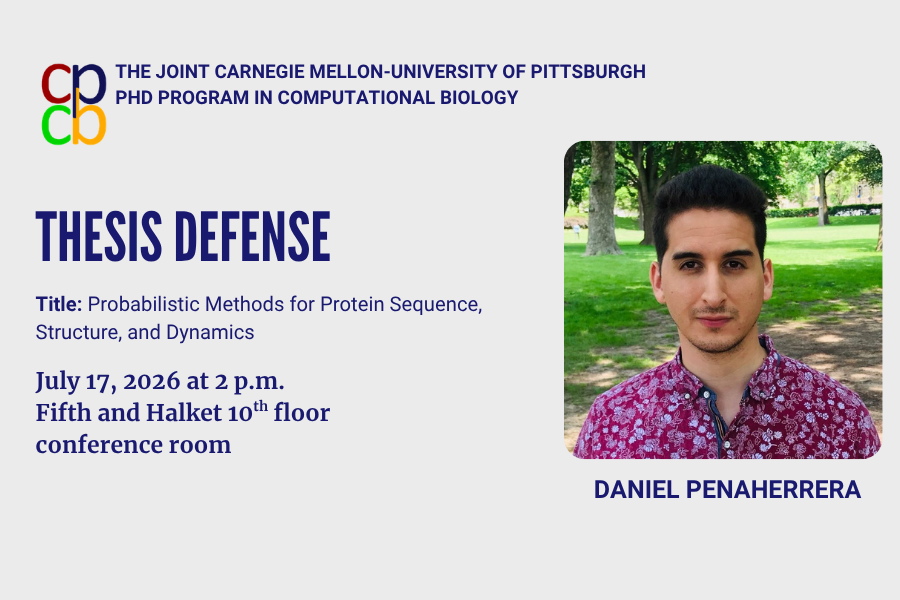 Thesis defense for CPCB student Daniel Penaherrera on July 17, 2026.