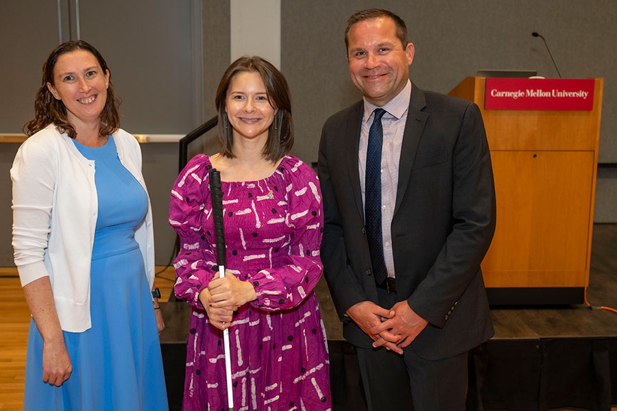 Lex Huth with Kimberly Norris and Brian Fodrey from the Digital Accessibility Office
