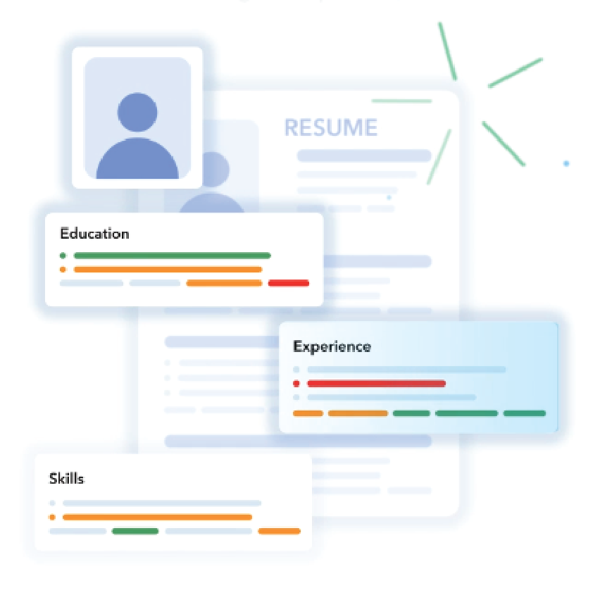 Decorative image indicating highlights on a generic resume