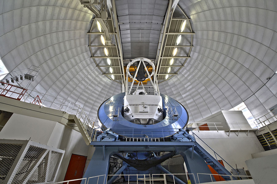 Interior of Mayall Telescope. Credit: DESI