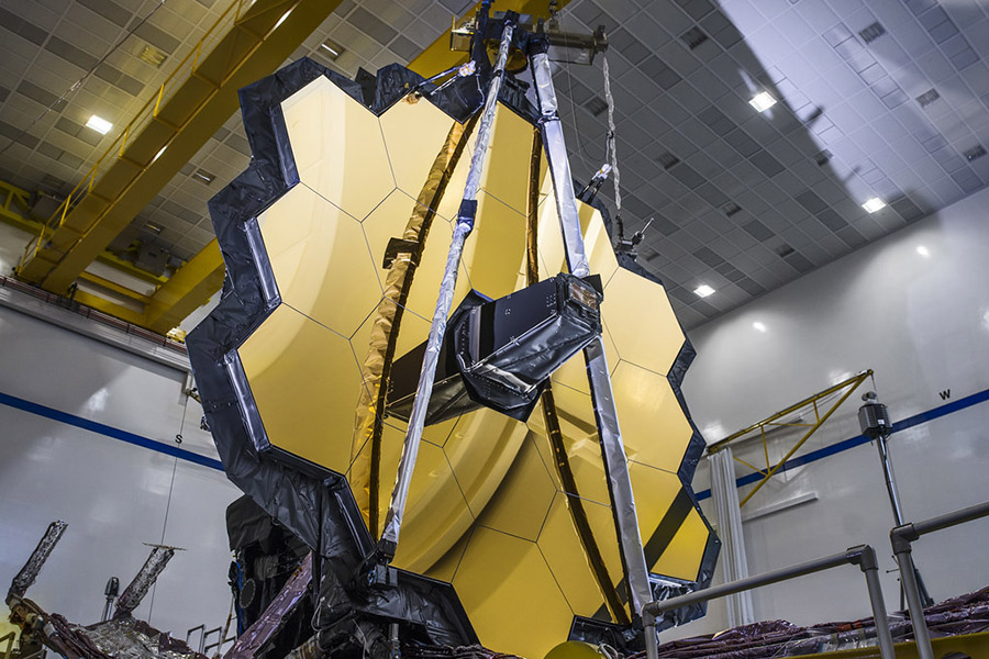 James Webb Space Telescope full mirror deployment. Credit: NASA/Chris Gunn