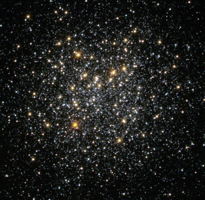 NASA/ESA Hubble Space Telescope image of the globular cluster Fornax 2 in the dwarf galaxy Fornax. Image credit: ESA/Hubble