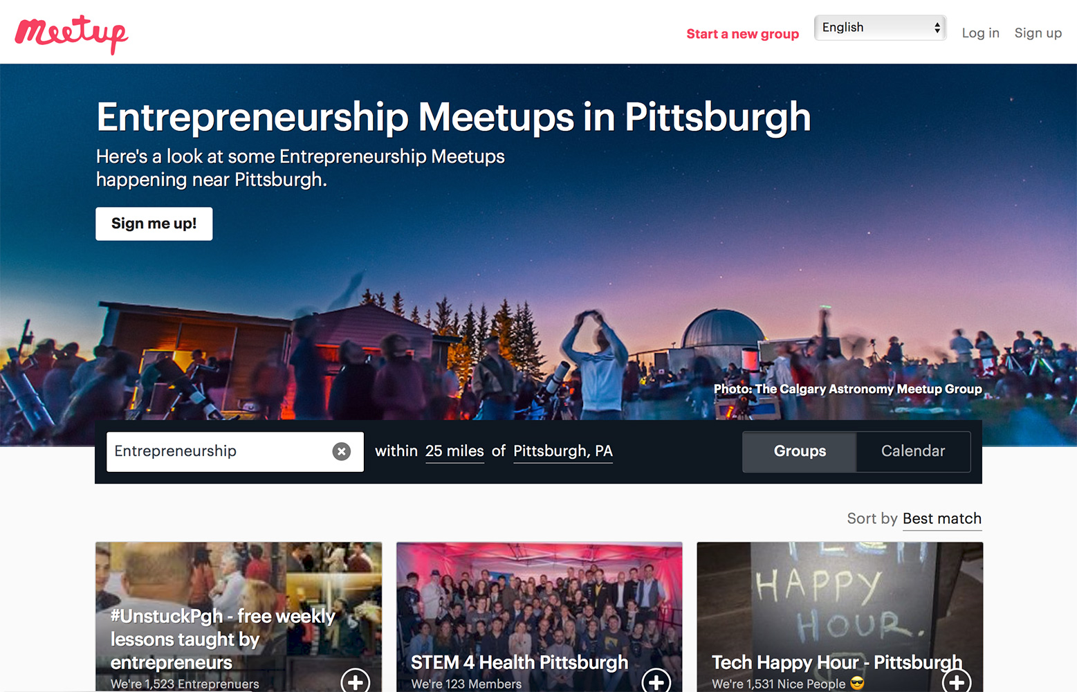 Entrepreneurs meet-ups in Pittsburgh