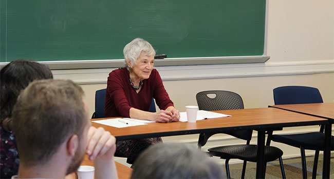 peggy knapp presents her work in progress at a LCS Colloquium Series.