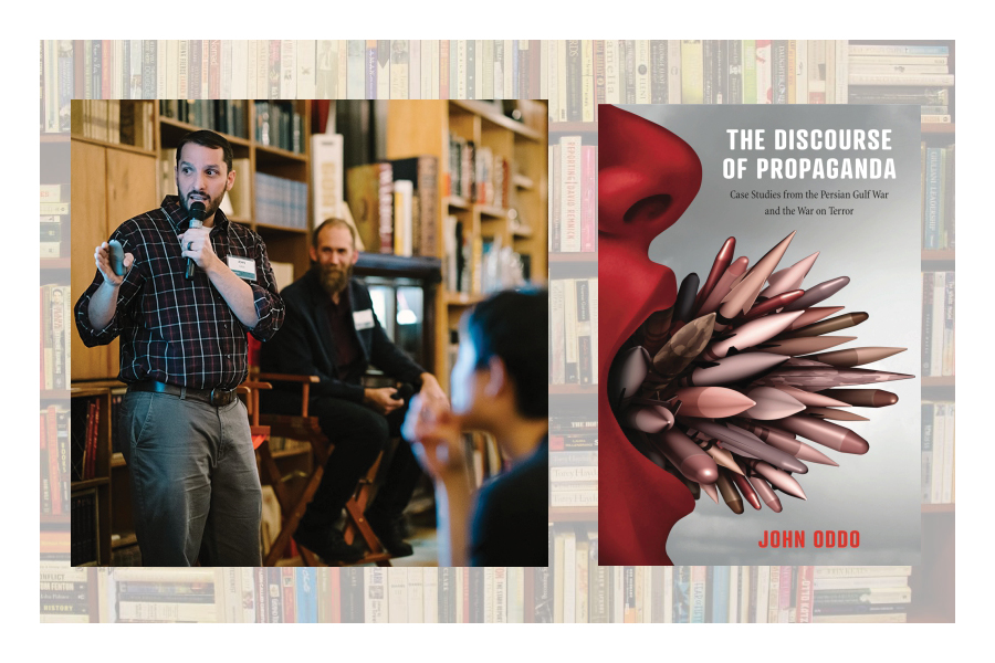 Jim Daniels in his office reading from his new collection of poetry "Street Calligraphy."