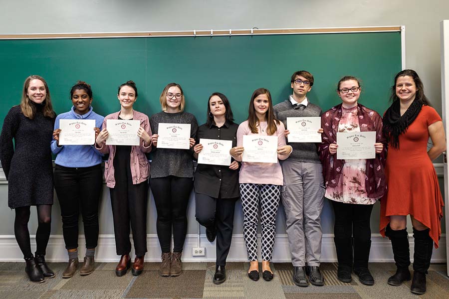 The 2018 Inductees to Sigma Tau Delta