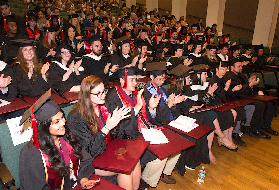 Students after receiving diplomas at the CMU Department of English Diploma Ceremony May 18, 2019.