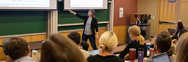 a view of a classroom with the teacher and students