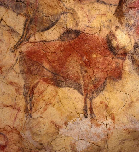Cave painting of a bison